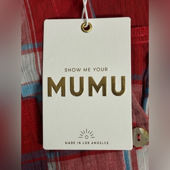 Show Me Your Mumu Leo Button Down Boho Western Long Tunic in Red Plaid -… - Picture 9 of 15